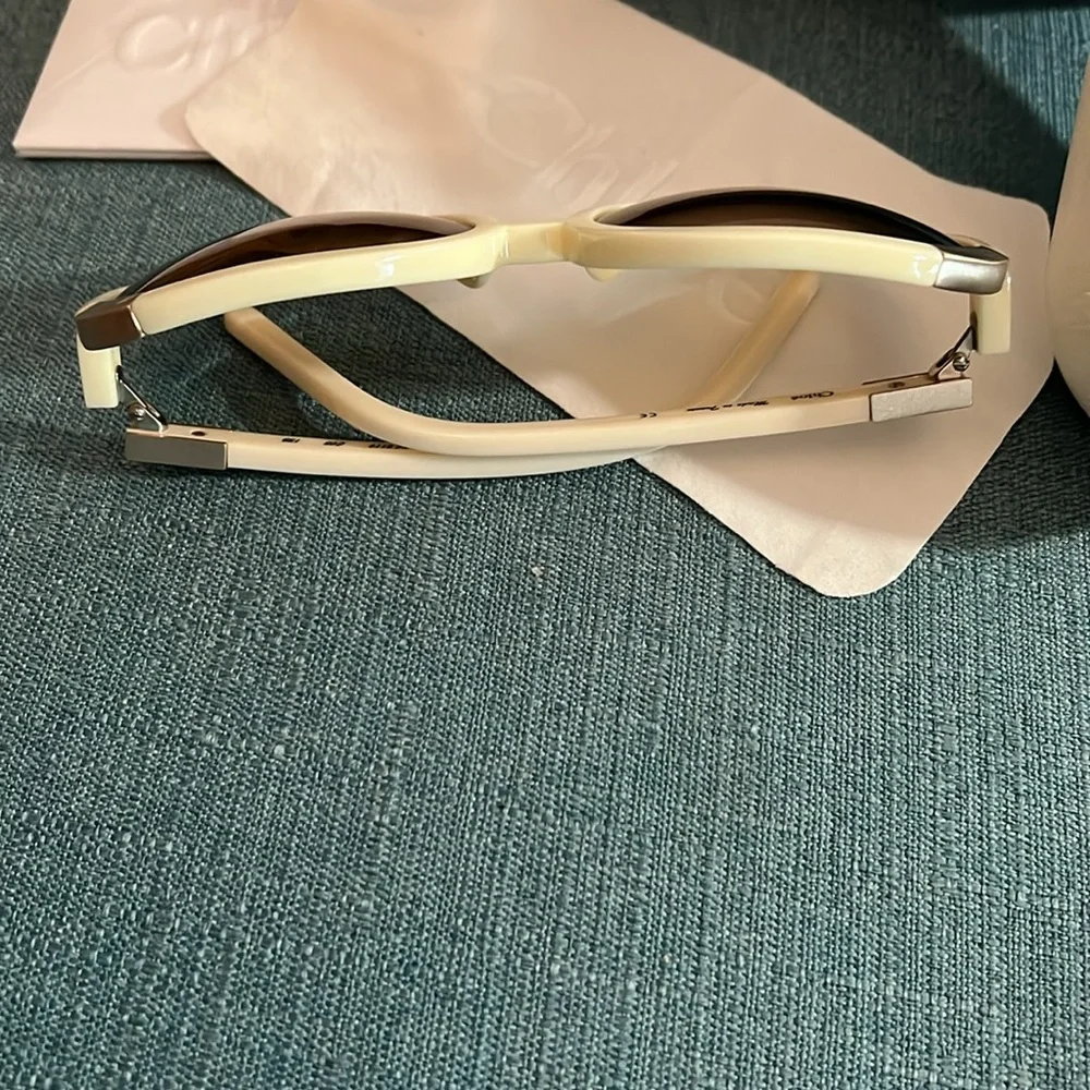 Chloe Cream Sunglasses Full Inclusion NWT - Picture 3 of 11